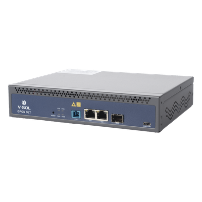 OLT de 1 puerto GPON SC/UPC + 3 puertos Uplink (2 puertos Gigabit Ethernet + 1 puerto SFP/SFP+), Fuente de alimentación redundante AC/DC , hasta 128 ONUS - Imagen 3