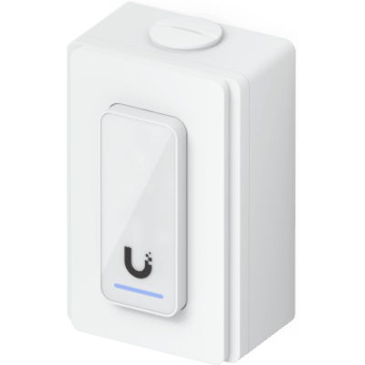 Caja de conexiones para lectores de acceso UniFi y visores de intercomunicación que admite montaje en superficie plana y fijación a conductos de 3/4". Color Blanco