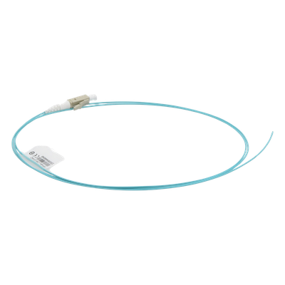 Pigtail de Fibra Óptica LC Simplex, Multimodo OM4 XGLO 50/125, OFNR, Color Aqua, 1 Metro (3.28 Pies) - Imagen 3