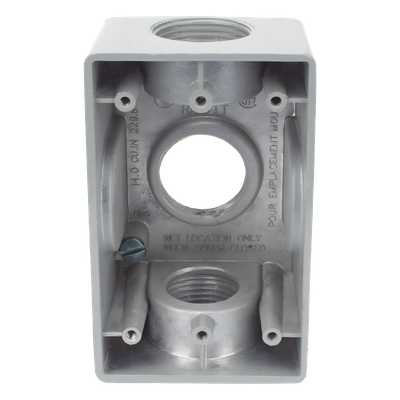 Caja Condulet FS de 1" (25.4 mm ) con tres bocas una arriba y una atrás a prueba de intemperie. - Imagen 4