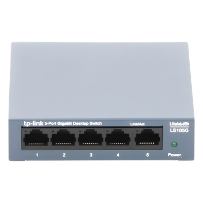 Switch de escritorio Gigabit de 5 puertos 10/100/1000Mbps, carcasa metálica - Imagen 4