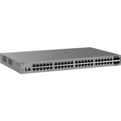 Switch de Acceso Capa 3 / 48 Puertos Gigabit PoE+ / 4 Puertos SFP 2.5GE Uplink / 116 Gbps / 86.304 Mpps / PoE 370W / VSU / Protección contra Sobretensiones 10 kV / Ventiladores Redundantes / Línea Cybrey