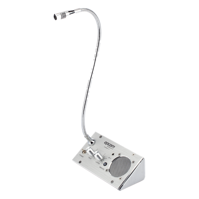 Sistema de Intercomunicación | Ideal para Ventanillas | Audio de voz de dos vías | 12V/1A 2W | Micrófono Interior + Micrófono Exterior