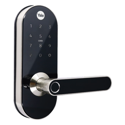 Cerradura Digital  YMC420 / con Teclado Táctil / lector de Tarjetas / Huellas /  Incluye HUB / compatible con YALE CONNECT