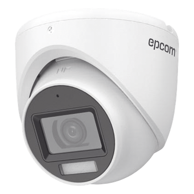 [Dual Light + ColorVu] Turret TURBOHD 2 Megapixel (1080p) / Lente 2.8 mm / 30 mts IR + 20 mts Luz Blanca / Gran Angular 101° / Exterior IP67 / Micrófono Integrado /  4 Tecnologías /  Metal 