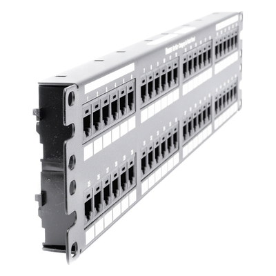 Panel de Parcheo de Impacto 110, Plano, Categoría 5e, de 48 Puertos, 2UR - Imagen 3