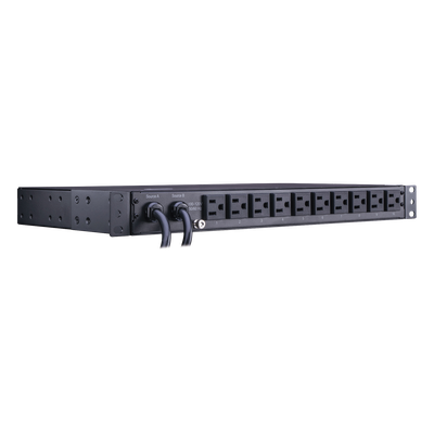 PDU ATS (Fuente Redundante Auto-transferible) Medible, Para Distribución de Energía, 2 Entradas 120 Vca NEMA5-15P, Con 10 Salidas NEMA 5-15R, Horizontal 19in, 1UR - Imagen 5