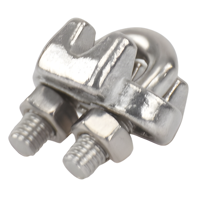 Nudo/ Perro/ Abrazadera Acero Forjado para Cable de 1/8", Acero Inoxidable. - Imagen 3