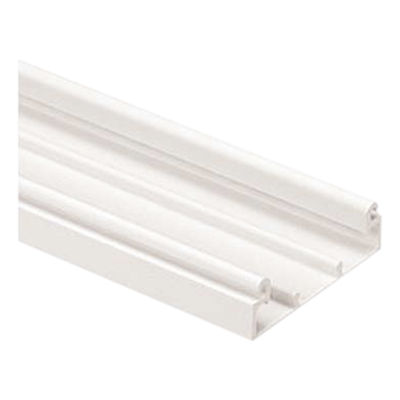 Base para canaleta T-70, de PVC rígido, con orificios perforados para montaje, 103.3 x 44.9 x 1828.8 mm, Color Blanco