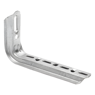 Ménsula omega tipo L inteligente, 310 mm de ancho, con acabado Electro Zinc