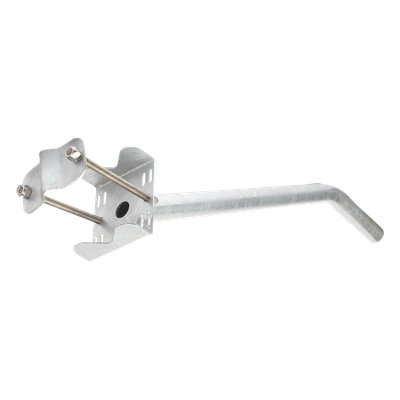 Brazo Galvanizado para Luminaria de 2" Diámetro con Abrazadera para Poste hasta 6" Diámetro. 