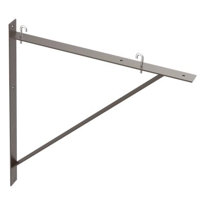 Kit de Soporte Triangular a Pared / Para Escalerillas de 15, 18 y 24 in (381, 457 y 610 mm) / Acero al Carbono Suave / Acabado en Polvo RAL 9005 / Incluye J-Bolt Kit / Espesor 5 mm