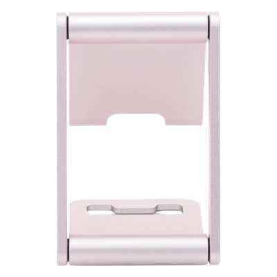 Soporte para Teléfono Celular de Aluminio / Angulo Ajustable / Amplia Compatibilidad con dispositivos de 4.7'' a 7.9'' / Antideslizante / Antiarañazos / Plegable / Color Rosa - Imagen 5