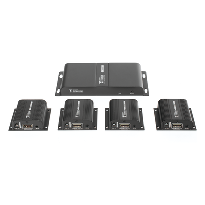 Kit Divisor y Extensor HDMI (Extender Splitter) / Divide 1 Fuente HDMI a 4 Pantallas / Extiende la señal HDMI hasta 40 m / Resolución 1080P @ 60 Hz / Cat 6/6a/7 / Cero Latencia / Salida Loop en el Tx / IR / Alimente solo el Tx (PoC). - Imagen 3