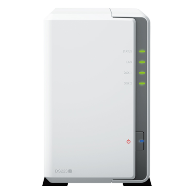 NAS DiskStation DS223j | 2 Bahías | CPU Realtek RTD1619B 1.7 GHz | 1 GB DDR4 | Puerto 1GbE RJ-45 | USB 3.2 Gen 1 | Compatible con HDD y SSD | Synology DSM | RAID 0, 1, JBOD | SMB, AFP, NFS, FTP | Vigilancia IP - Imagen 3