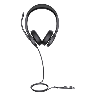 Auriculares Yealink UH48 Dual con cancelación de ruido activa por IA para Microsoft Teams, USB-C/A e indicador de ocupado - Imagen 3