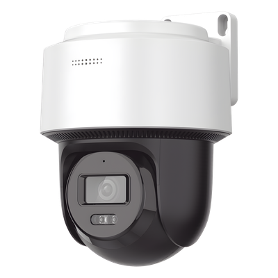 [SIN MARCA O LOGO][FlexVu] Domo PT IP 4 Megapixel / Lente 4 mm  / Dual Light (30 mts IR + 30 mts Luz Blanca)  / Autoseguimiento en Humanos / PoE / IP66 / Micrófono y Bocina Integrado / Micro SD / Incluye Montaje de Pared o Techo / 