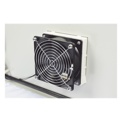 Gabinete Ventilado de Acero IP55 Uso en Exterior (400 x 600 x 250 mm) con Placa Trasera Interior Metálica y Compuerta Inferior Atornillable. Incluye Ventilador, Ventilas, filtros, Chapas y Llave T. - Imagen 8