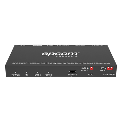 Splitter HDMI 1x2 | 4K@60Hz | Extractor de Audio | Down Scaler | HDR  4:4:4 | EDID | 18Gbps