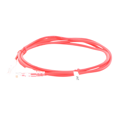 Cable de Parcheo Slim UTP Cat6A - 2 Metros (6.56 Pies) Rojo, Diámetro Reducido (28 AWG) - Imagen 4