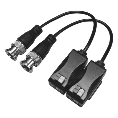 Kit de Transceptores (Baluns) con Terminal PUSH SUPERIOR PIG TAIL en ambos conectores, Resolución 4K , Cable flexible COAXIAL Blindado / COAXITRON / AUDIO POR COAXITRON  /Conector 100% COBRE /  Calidad PREMIUM