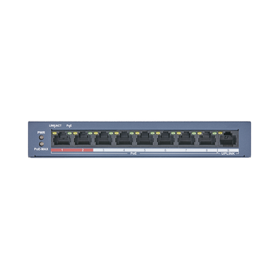 Switch PoE+ / No Administrable / 8 Puertos 10/100 Mbps PoE+ / 1 Puerto 100 Mbps Uplink / PoE hasta 250 metros / 60 W - Imagen 6
