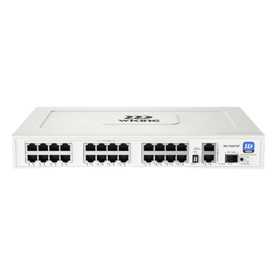 Switch no administrable PoE WI-TEK /24 Puertos 10/100 Mbps PoE af/at / 2 Puertos Uplink Gigabit / 1 Ranura SFP 1000 Mbps / Presupuesto 270 W / Puerto 1 Hi-PoE 60W