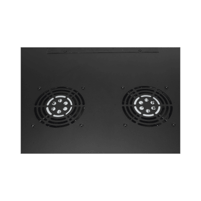 Gabinete de Pared 19 Pulgadas / 6U / 600 x 550 x 368 mm (23.6 x 21.7 x 14.5 in) / Acero SPCC RAL 9004 / Carga Estática 60 kg / IP20 Interior / Ventiladores CA / Panel Cepillo para Cables - Imagen 5