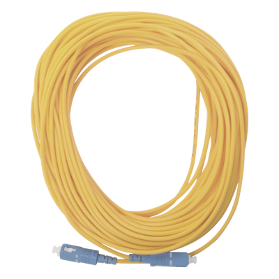 Jumper de Fibra Óptica Simplex, Monomodo, con Conectores SC/UPC-SC/UPC, de 20 Metros