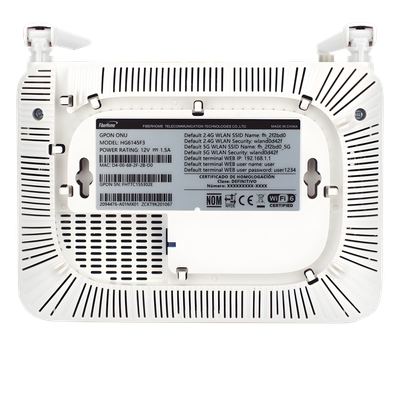 ONU GPON WiFi 6, (2.4/5 GHz), 2 Antenas de 5 dBi, Compatible con OLT de Terceros, 4 puertos Gigabit + 1 POTS + 2 USB, conector SC/UPC - Imagen 6