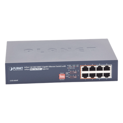 Switch PoE no Administrable, 8 Puertos 10/100/1000 Mbps con 4 Puertos PoE 802.3af/at, Modo Extender Hasta 250 mts - Imagen 5