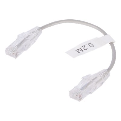 Cable de Parcheo Slim UTP Cat6 - 20 cm (7.87 Pulgadas) Gris Diámetro Reducido (28 AWG) - Imagen 3