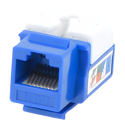 Módulo Jack Keystone Cat5e con Terminación 110 (Punchdown) para Faceplate - Color Azul - Imagen 3