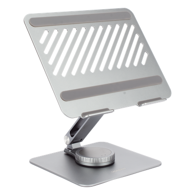 Soporte Giratorio de Aluminio para Laptop | Giratorio 360° | Función de Bloqueo | Soporta Laptops de 10 a 17.3''| Capacidad de Carga 5Kg | Excelente Estabilidad | Diseño Ergonómico | Altura y Angulo Ajustable | Plegable y Port& - Imagen 4