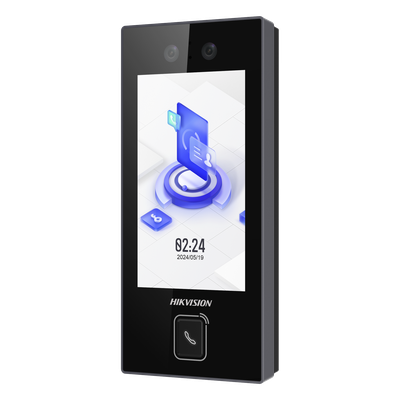 Terminal Facial MinMoe DS-K1T344MBWX-E1 / Boton de Llamada Fisico / 3000 Rostros / Pantalla 4.5" / Hik-Connect Teams / IP65 / PoE WiFi / HIK-IA / SIP