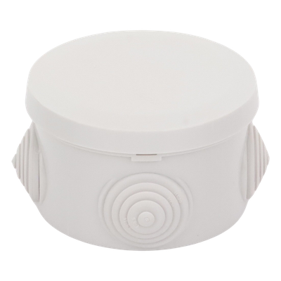 Caja Derivación-Conexión de Plástico Circular con 4 Glándulas de Goma (70 diámetro X 48 alto mm). Para Instalaciones Comerciales, Residenciales e Industriales. Cerrado a Presión. - Imagen 4