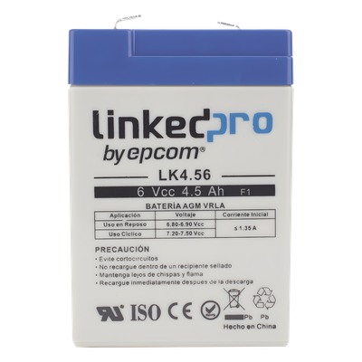 Batería de respaldo 6 V | 4.5 Ah | AGM | Especial para Seguridad Electrónica | UPS | Sistemas de Emergencia | Vida útil 5 años | Terminales F1 - Imagen 3