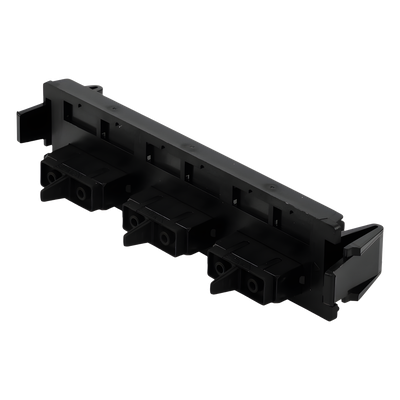 Placa Acopladora de Fibra Óptica Quick-Pack, Con 3 Conectores SC Duplex (6 Fibras), Negro - Imagen 4