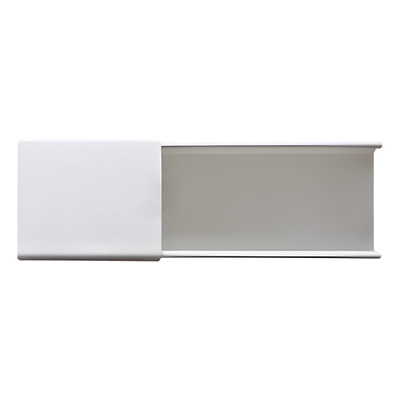 Canaleta blanca sin división, de PVC auto extinguible, 48 x 16 x tramo 2.5m (6101-01260