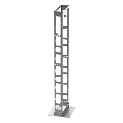 Rack de Dos Postes Estándar de 19 in, Rieles Numerados y Roscados #12-24, 6 in de Profundidad, Fabricado en Acero, 45 Unidades de Rack, Color Negro - Imagen 5