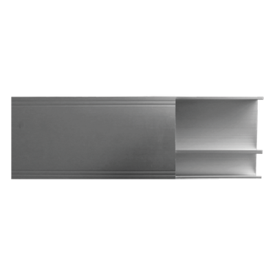 Canaleta de aluminio línea R40 color blanco, 117 x 27.3mm, tramo de 3 metros 