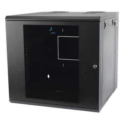 Gabinete Abatible de Pared (Con Marco Trasero) con Rack 19" de 12 Unidades. Ventana de Cristal Templado. - Imagen 3