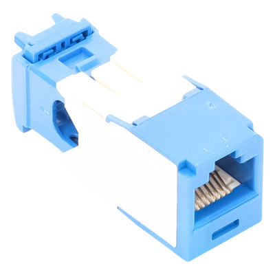Conector Jack RJ45 Estilo TG, Mini-Com, Categoría 6A, de 8 Posiciones y 8 Cables, Color Azul - Imagen 9