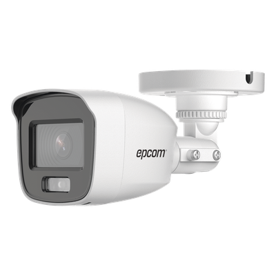 [ColorVu] Bala TURBOHD 2 Megapíxel (1080p) / Microfono Integrado / Imagen a color 24/7 / Lente 2.8 mm / METAL / Luz Blanca 20 mts / Exterior IP66 / TVI-AHD-CVI-CVBS / dWDR