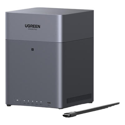 NAS UGREEN NASync DH4300PLUS  / 4 Bahías SATA / Procesador RK3588C 8 GB RAM / 2.5GbE Puerto / HDMI 4K / USB 3.2 Type-C / RAID 0/1/5/6/10 / Acceso Remoto UGREENlink