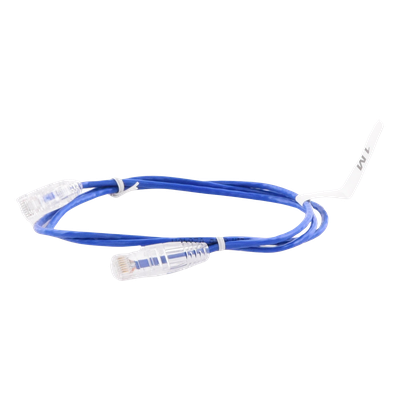 Cable de Parcheo Slim UTP Cat6 - 1 Metro (3.28 Pies), Azul, Diámetro Reducido (28 AWG) - Imagen 5