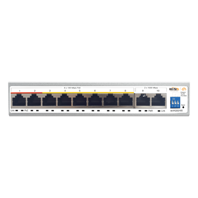 Switch PoE / Administración en la nube / Con 8 puertos 10/100 Mbps PoE af/at / 2 Puertos Uplink 10/100/1000 Mbps / Presupuesto 100 W / PoE hasta 250 metros / Soporta protocolo ONVIF - Imagen 5