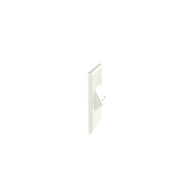 Placa de Pared Vertical Clásica, Salida Para 2 Puertos Mini-Com Inclinados, Con Espacios Para Etiquetas, Color Blanco - Imagen 5