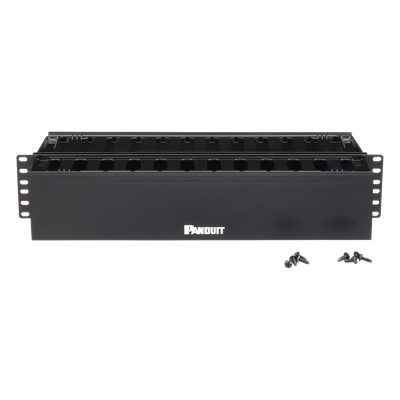 Organizador de Cables Horizontal PatchLink, Doble (Frontal y Posterior), Para Rack de 19in, 2UR - Imagen 3