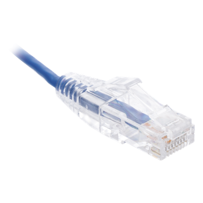 Cable de Parcheo Slim UTP Cat6 - 1.5 Metros (4.92 Pies) Azul Diámetro Reducido (28 AWG) - Imagen 3